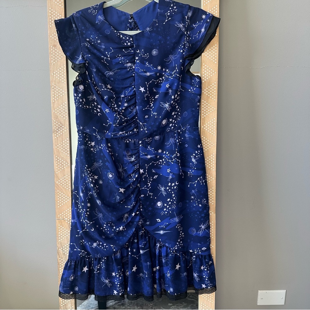 Three Floor Afterglow Cosmic Star Mini Dress